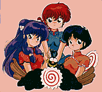 Shampoo, Ranma-chica y Akane