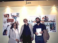 MªDolors Alibés, Jan y Paco Nájera en La Massana Còmic (Mayo 2002)