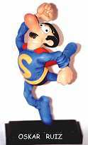 Figura de Superlópez en masilla por Óskar Ruiz