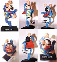 Figura de Superlópez en masilla por Óskar Ruiz